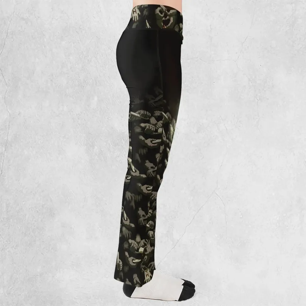 Funny Helping Hands Labyrinth Flare Leggings - 2