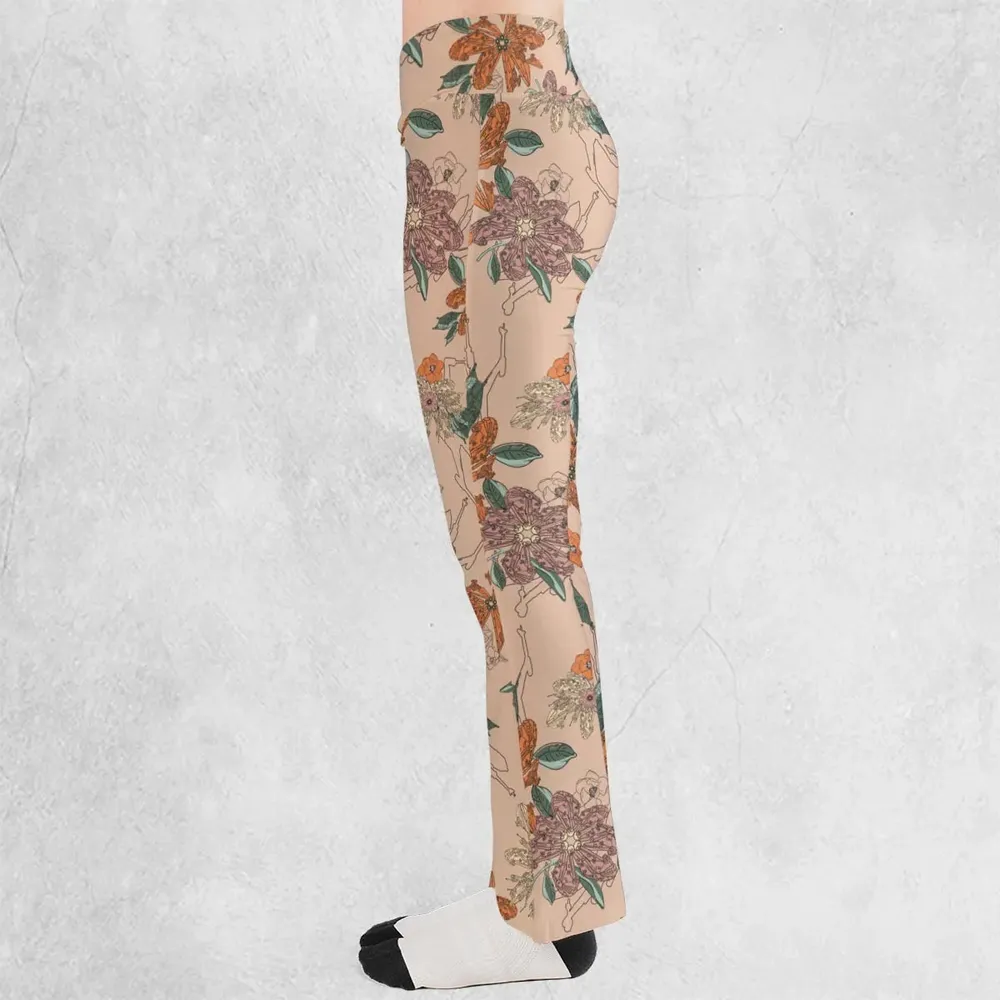 Star Wars Ships Floral Pattern Flare Leggings - 3
