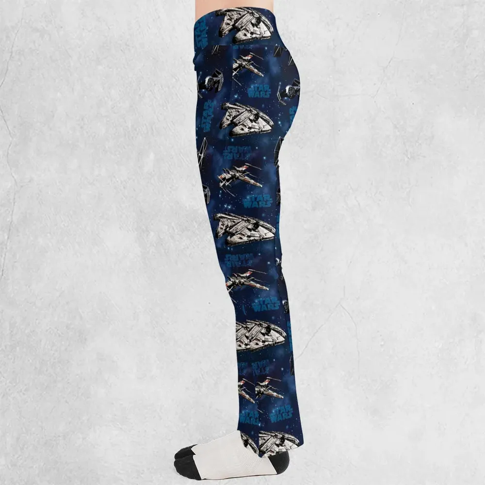 Star Wars Ships Pattern Flare Leggings - 3