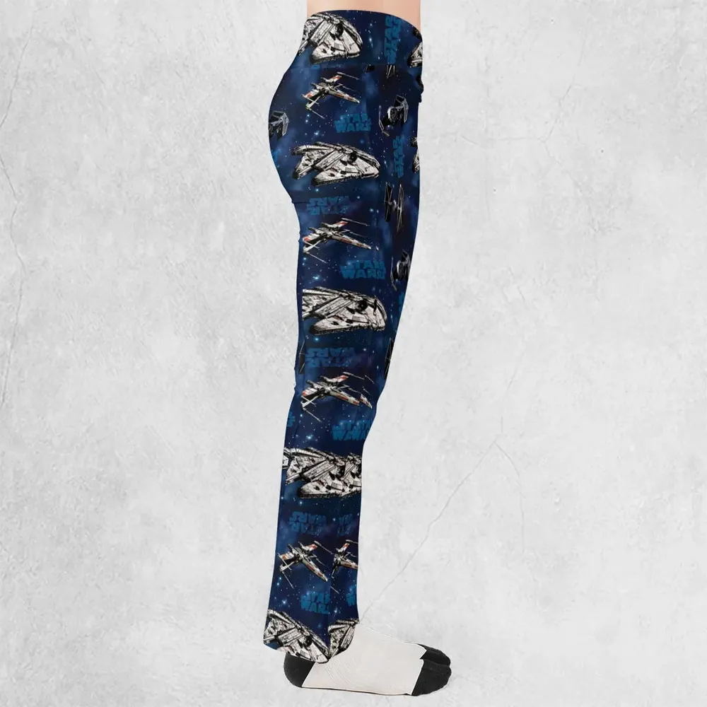 Star Wars Ships Pattern Flare Leggings - 2