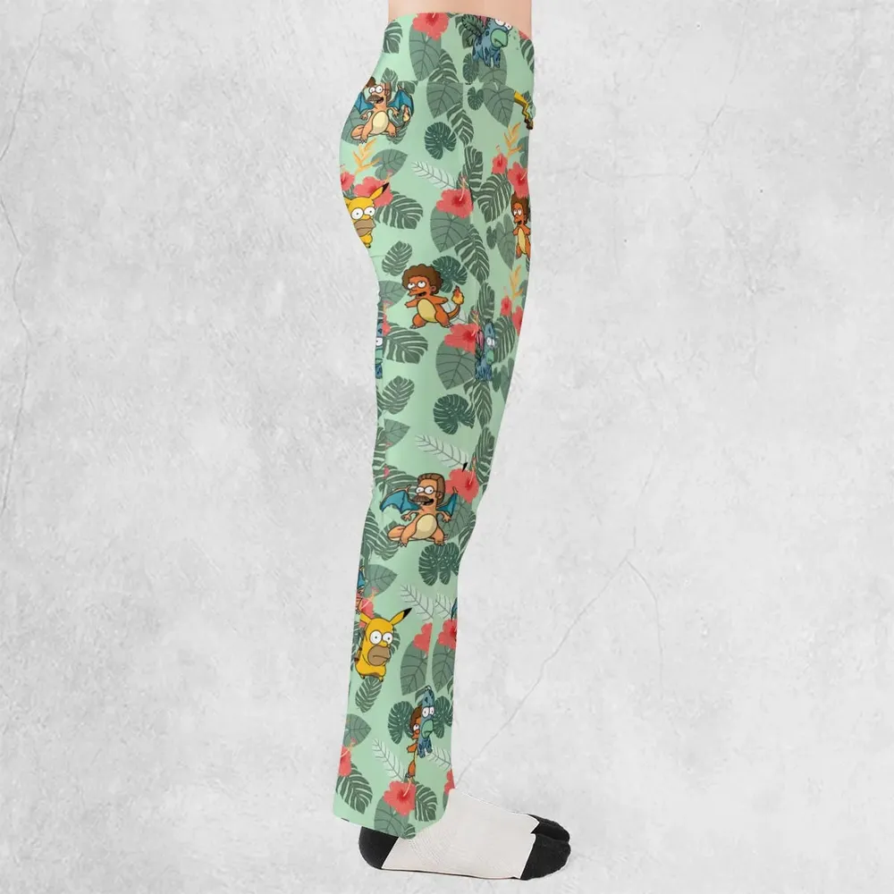 Simpsonmon The Simpsons Pokemon Mashup Flare Leggings - 2
