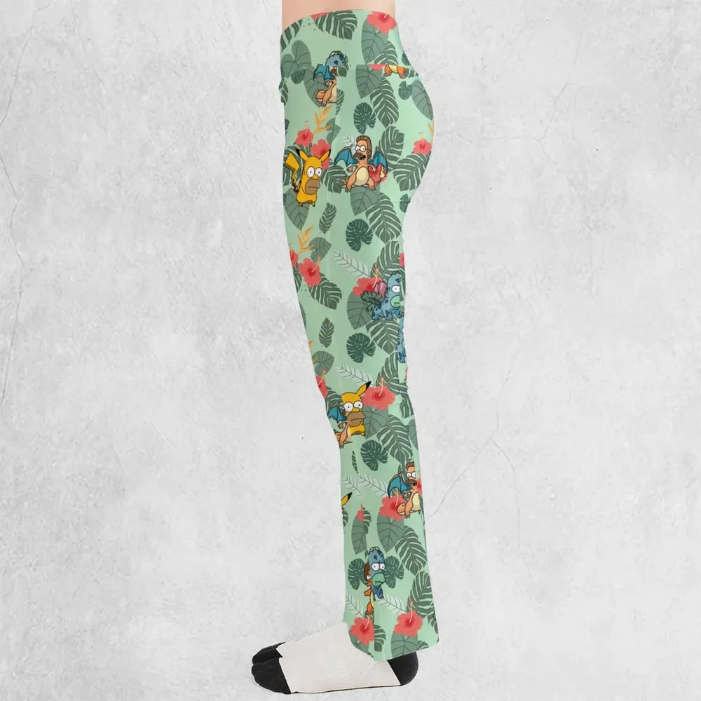 Simpsonmon The Simpsons Pokemon Mashup Flare Leggings - 3