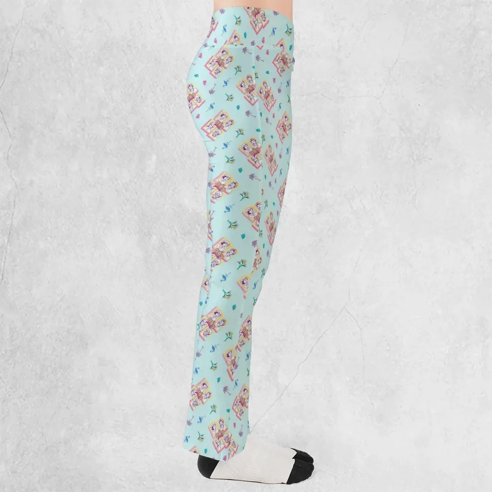 Golden Girls Patterned Flare Leggings - 2