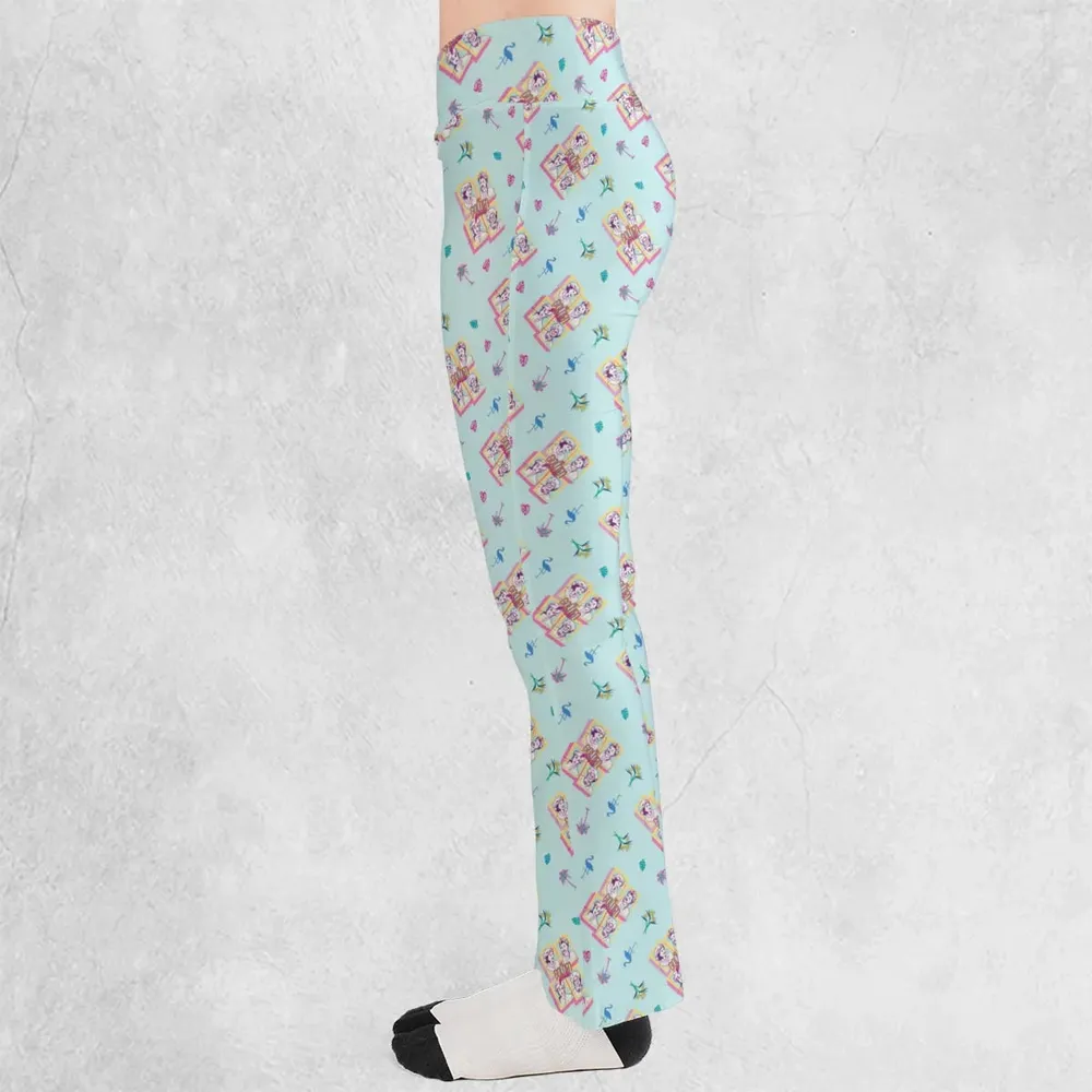 Golden Girls Patterned Flare Leggings - 3