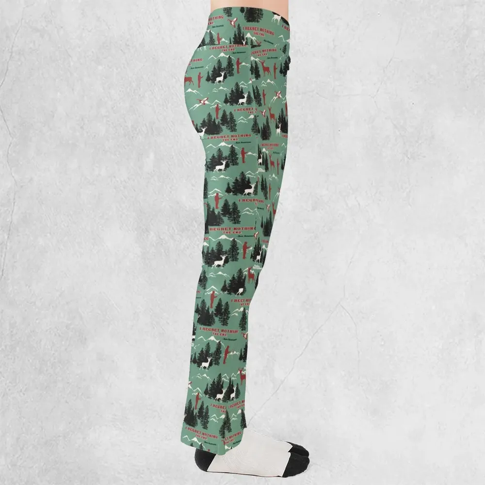I Regret Nothing Park And Recreation Flare Leggings - 2