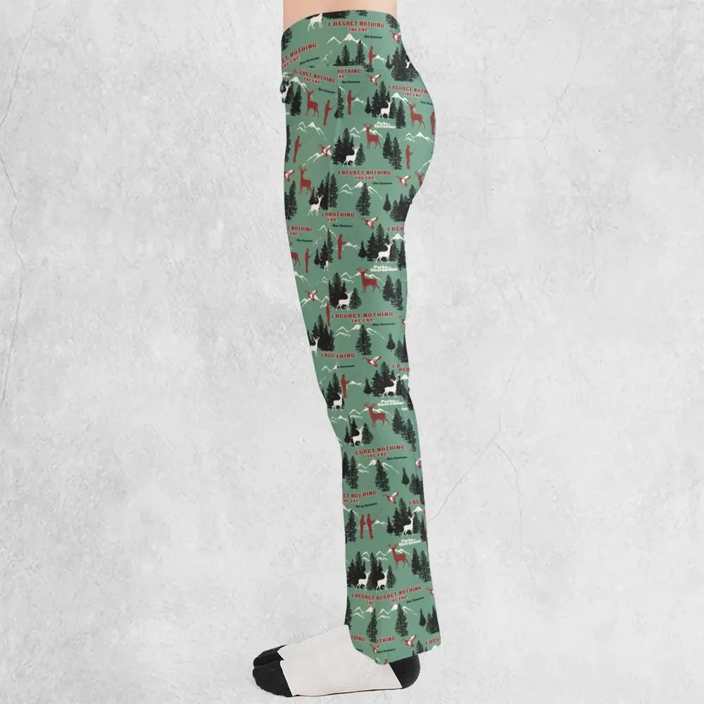 I Regret Nothing Park And Recreation Flare Leggings - 3