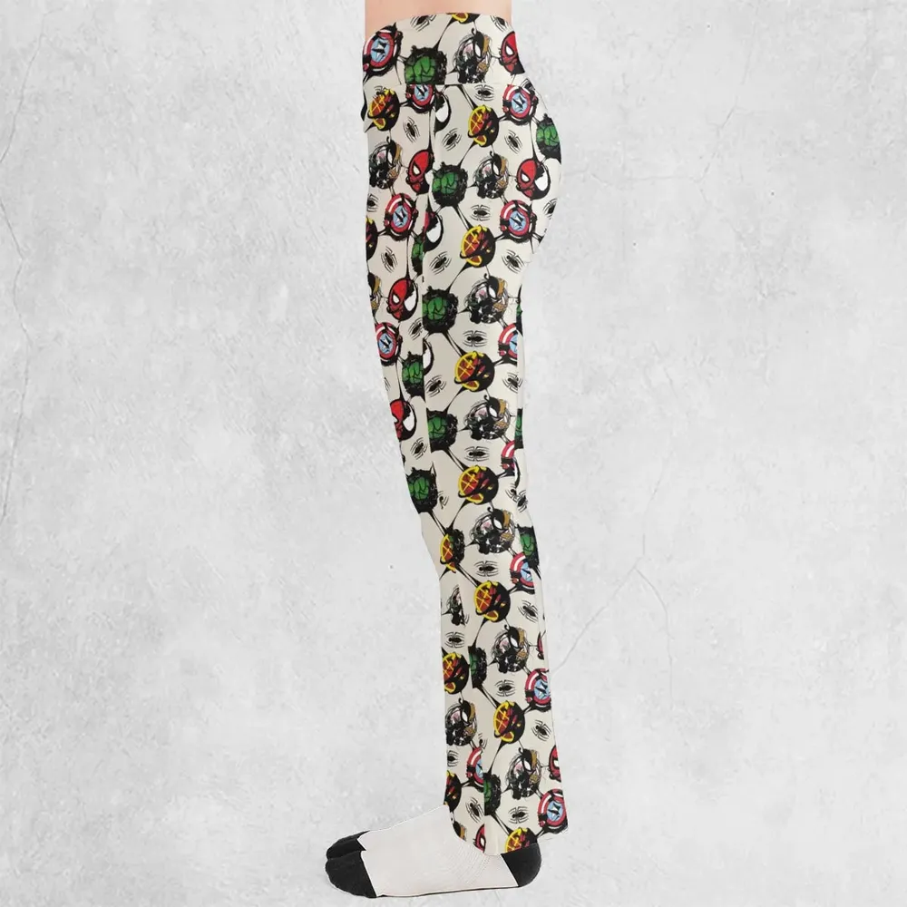 Spider Venom Pattern Flare Leggings - 3
