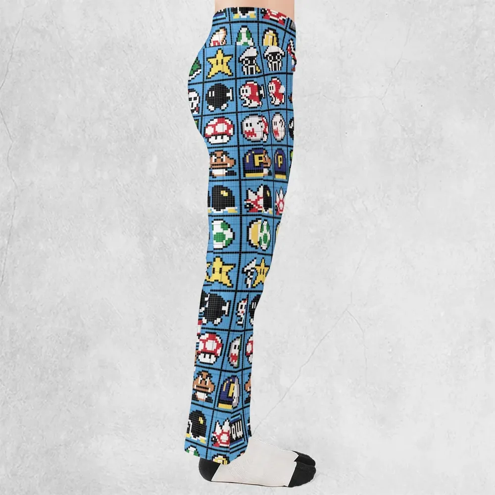 Mario Pixel Super Mario Pattern Flare Leggings - 2