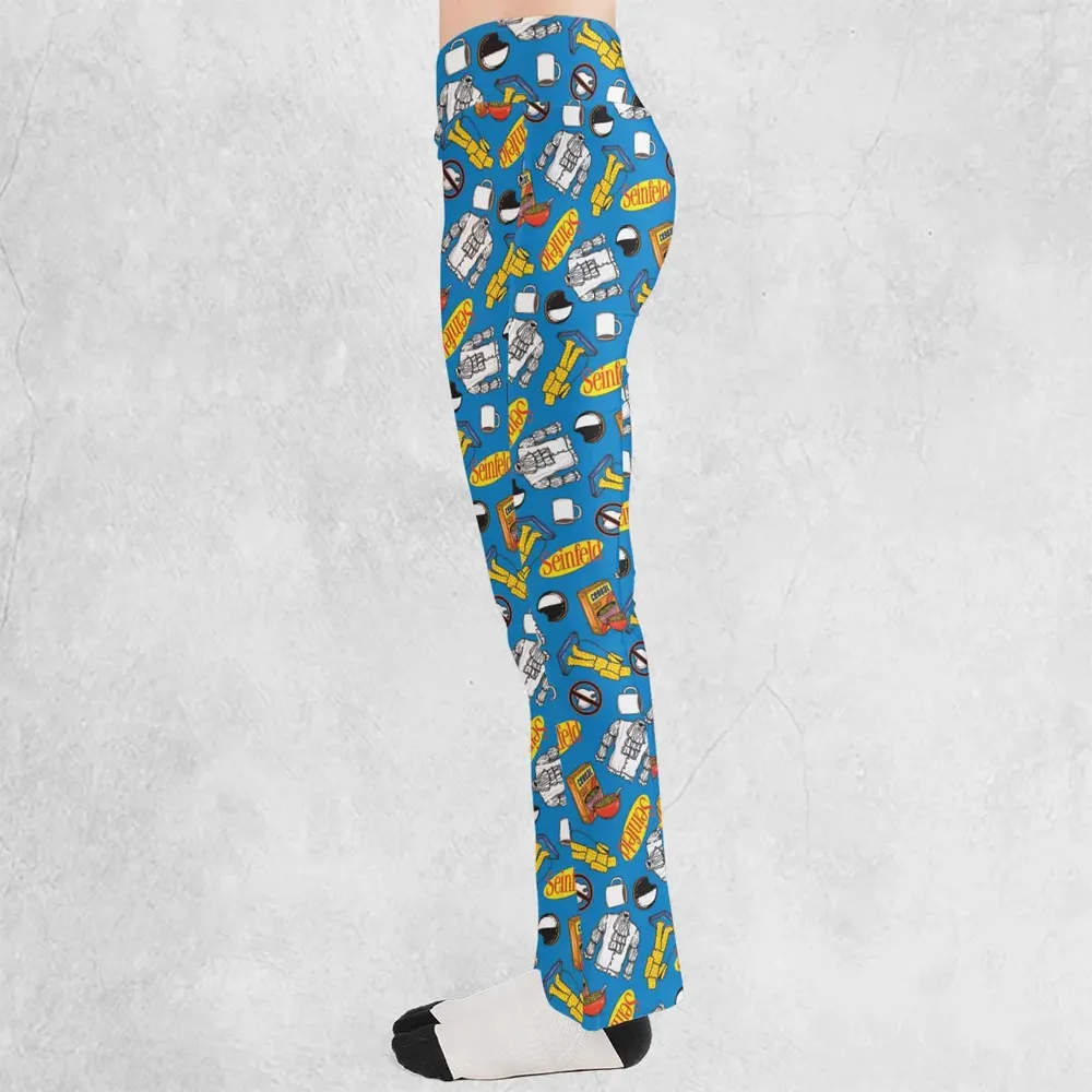 Jerry Seinfeld Comedian Pattern Flare Leggings - 3