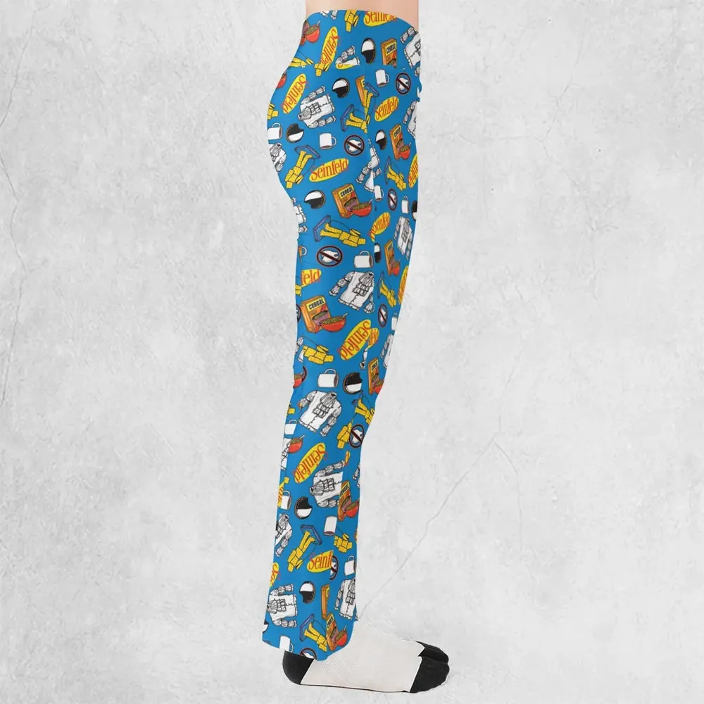 Jerry Seinfeld Comedian Pattern Flare Leggings - 2