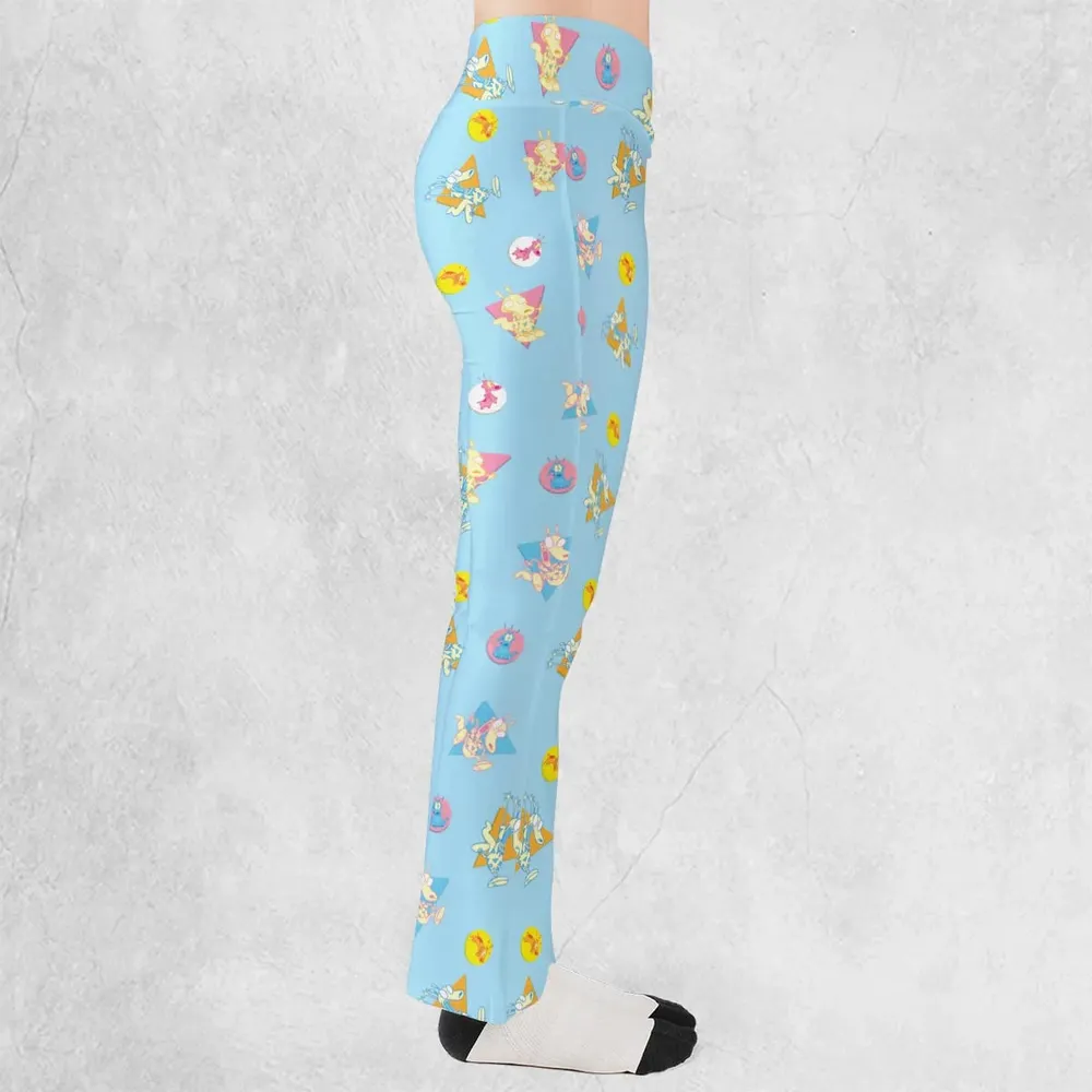 Rocko and Spunky Pattern Rocko's Modern Life Flare Leggings - 2