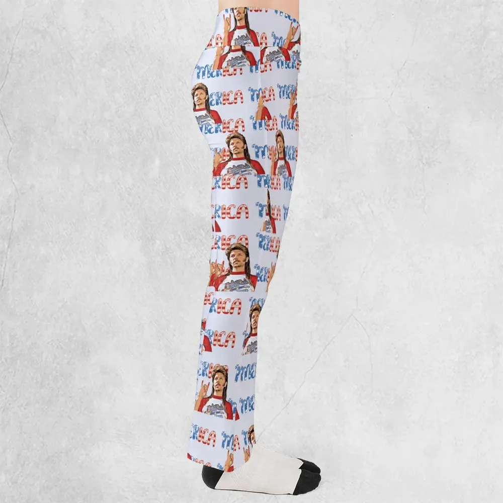 Joe Dirt 'Merica 4th Of July Pattern Flare Leggings - 2