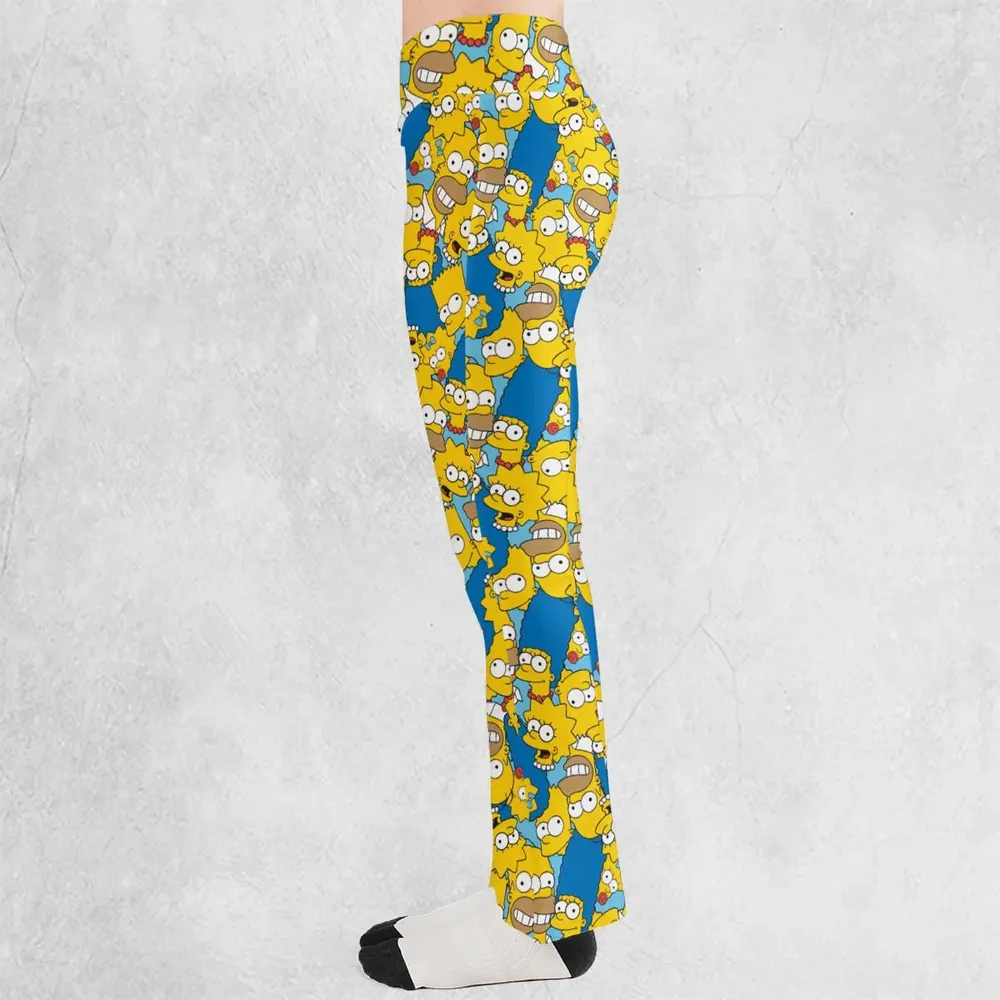 Head Toss The Simpson Characters Flare Leggings - 3