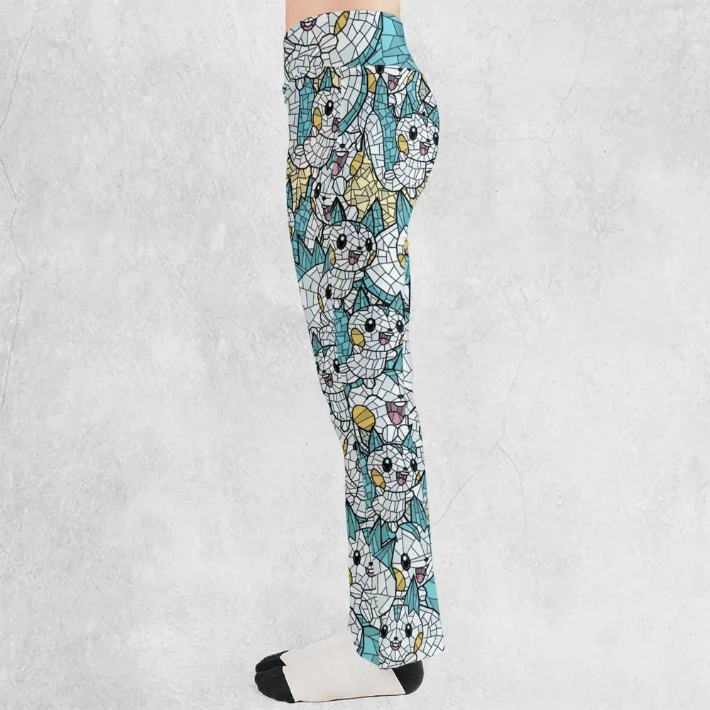Pachirisu Stained Glass Pokemon Flare Leggings - 3