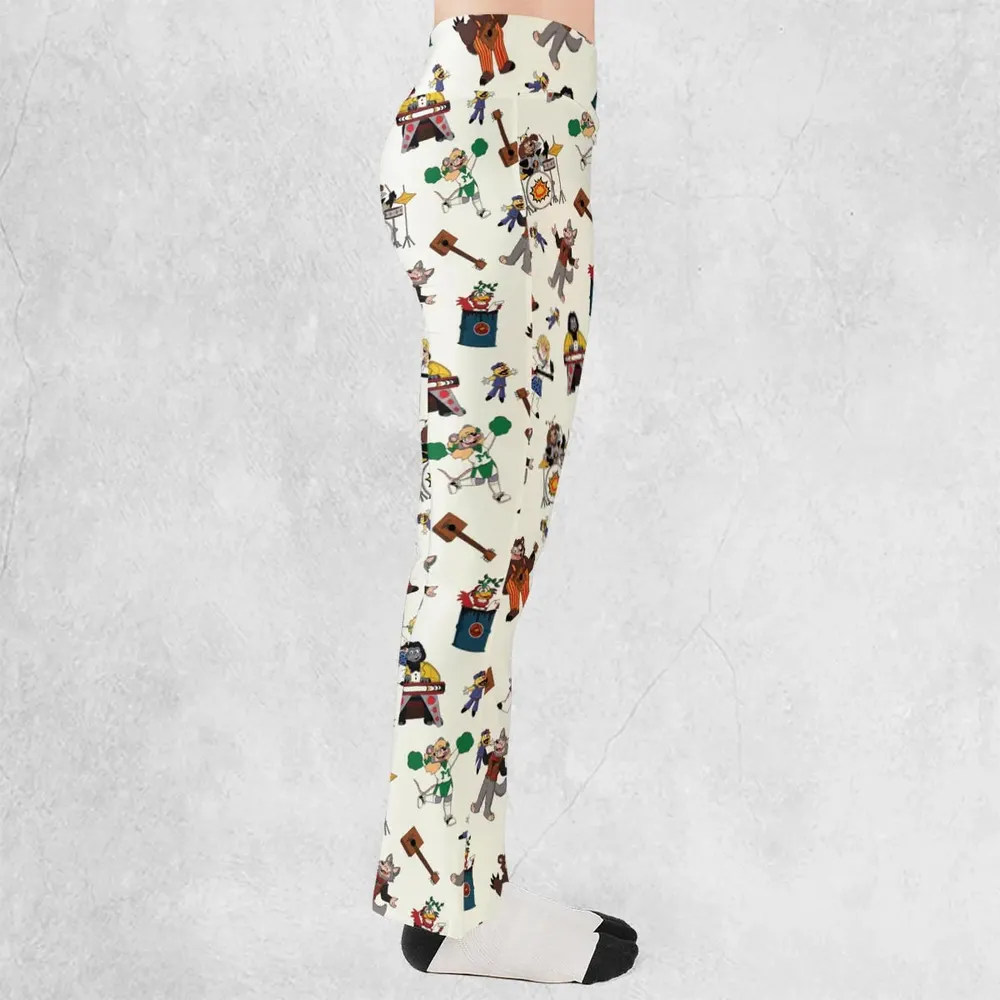 The Rock-afire Explosion Pattern Flare Leggings - 2
