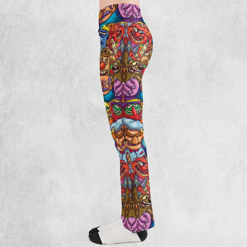 Monster Muppets The Muppets Characters Flare Leggings - 3