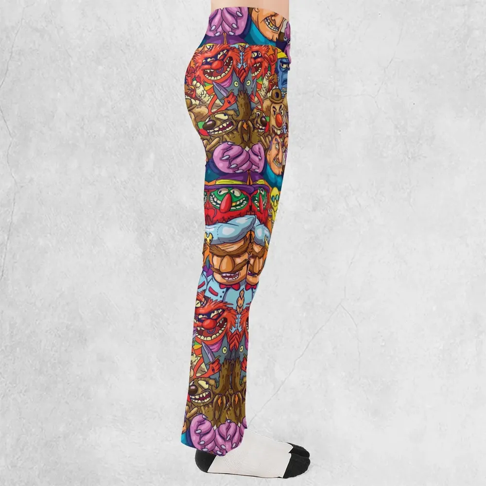 Monster Muppets The Muppets Characters Flare Leggings - 2