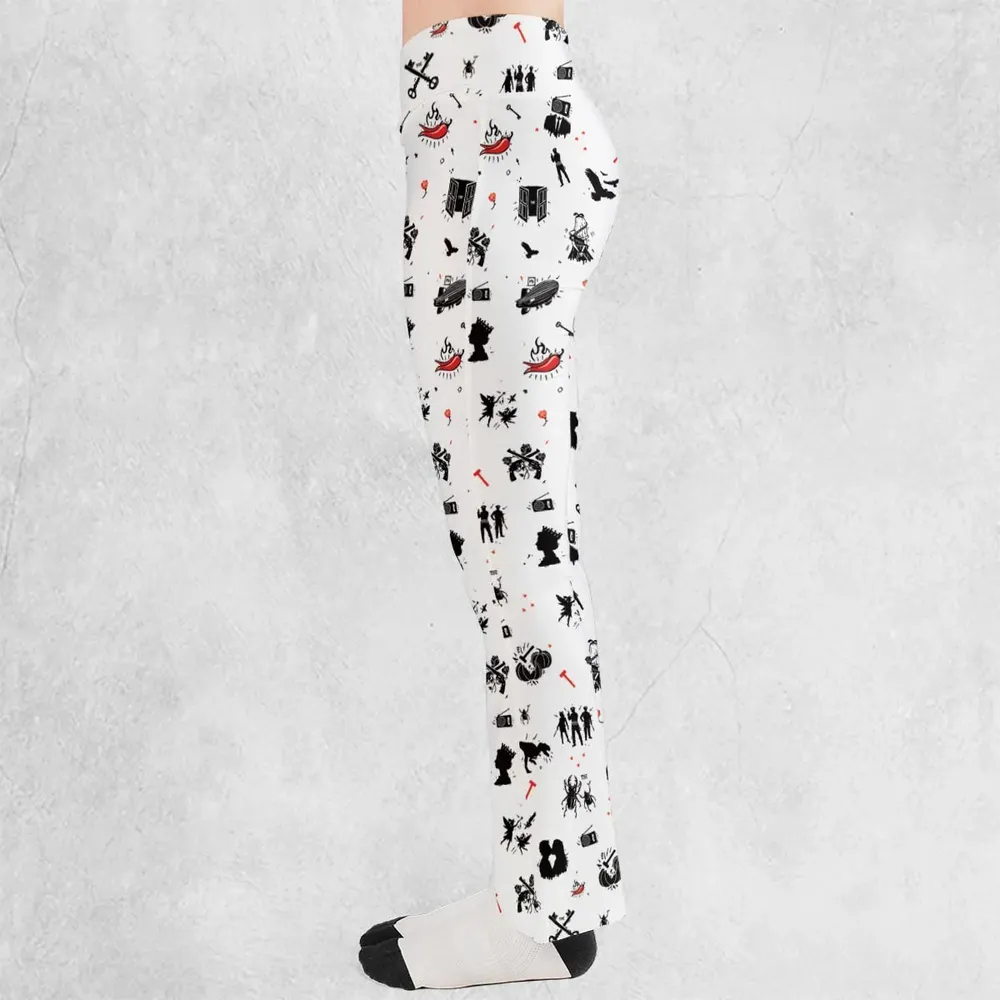 Legandary Bands Mashup Flare Leggings - 3