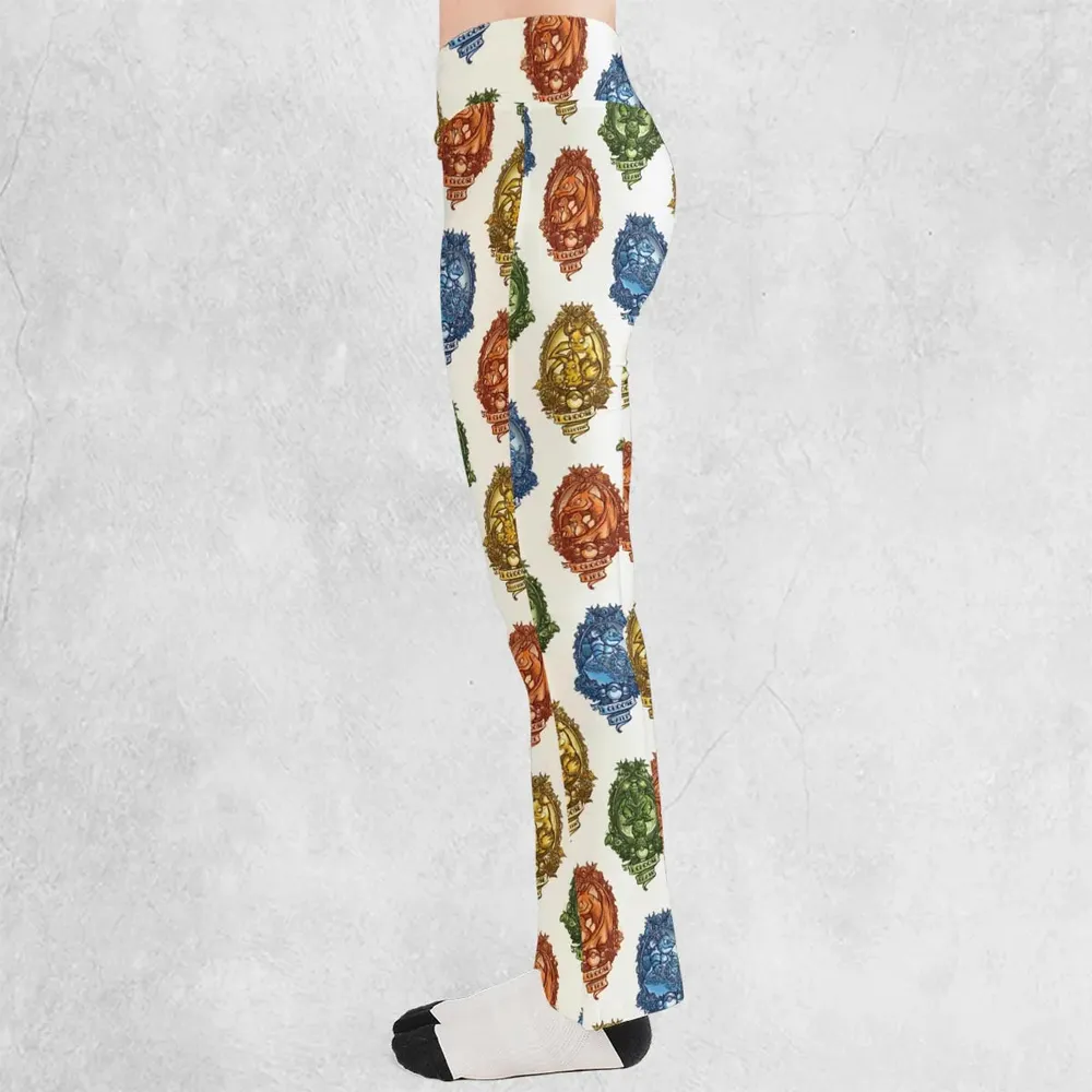 Water Grass Electric Fire I Choose Pattern Flare Leggings - 3