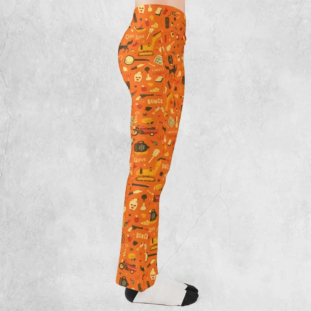 Fantastic Mr. Fox Pattern Flare Leggings - 2