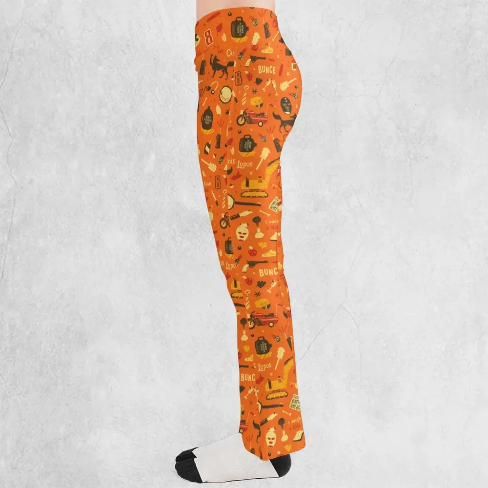 Fantastic Mr. Fox Pattern Flare Leggings - 3