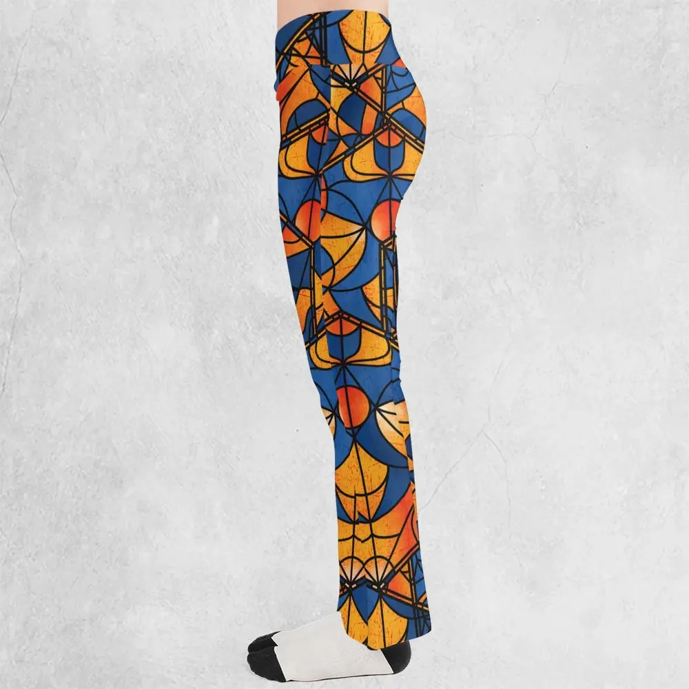 Stained Glass Star Trek Flare Leggings - 3