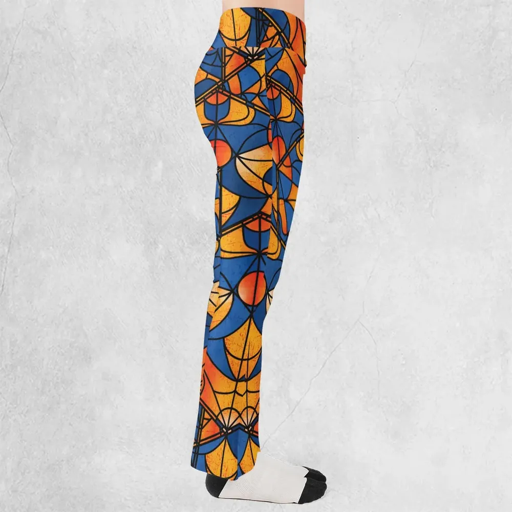 Stained Glass Star Trek Flare Leggings - 2