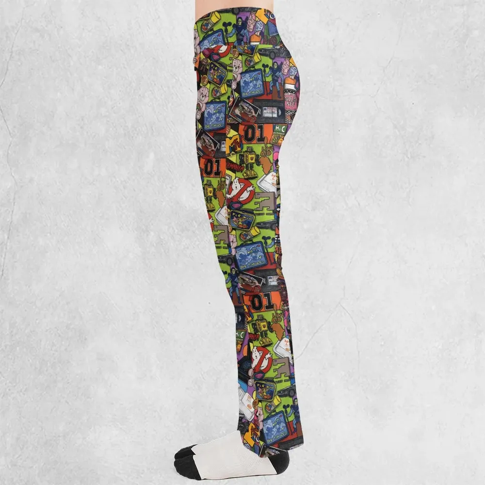 The 1980's. The Decade Of Greed Flare Leggings - 3