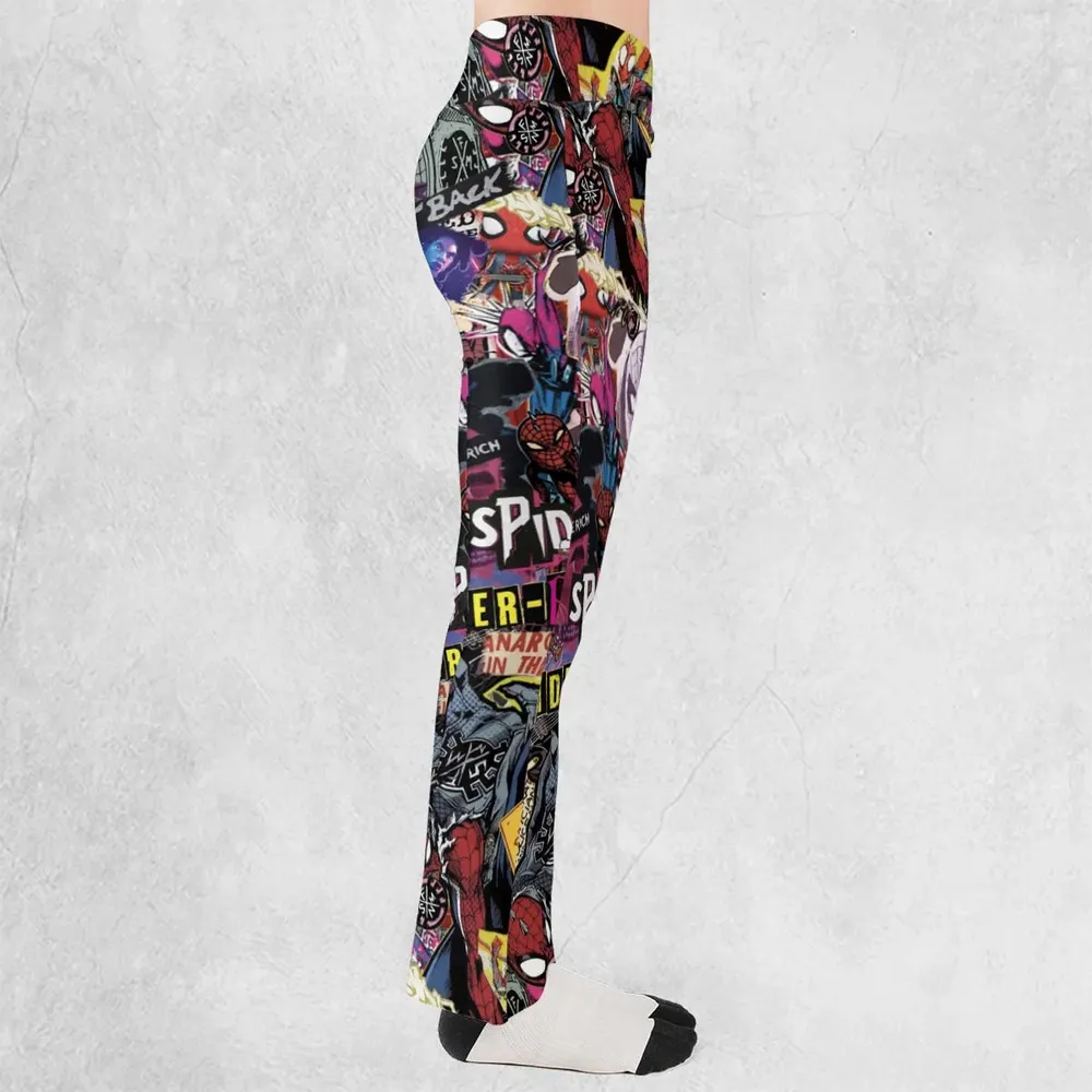 Spider-Punk Get Punked Across Spider-Verse Flare Leggings - 2