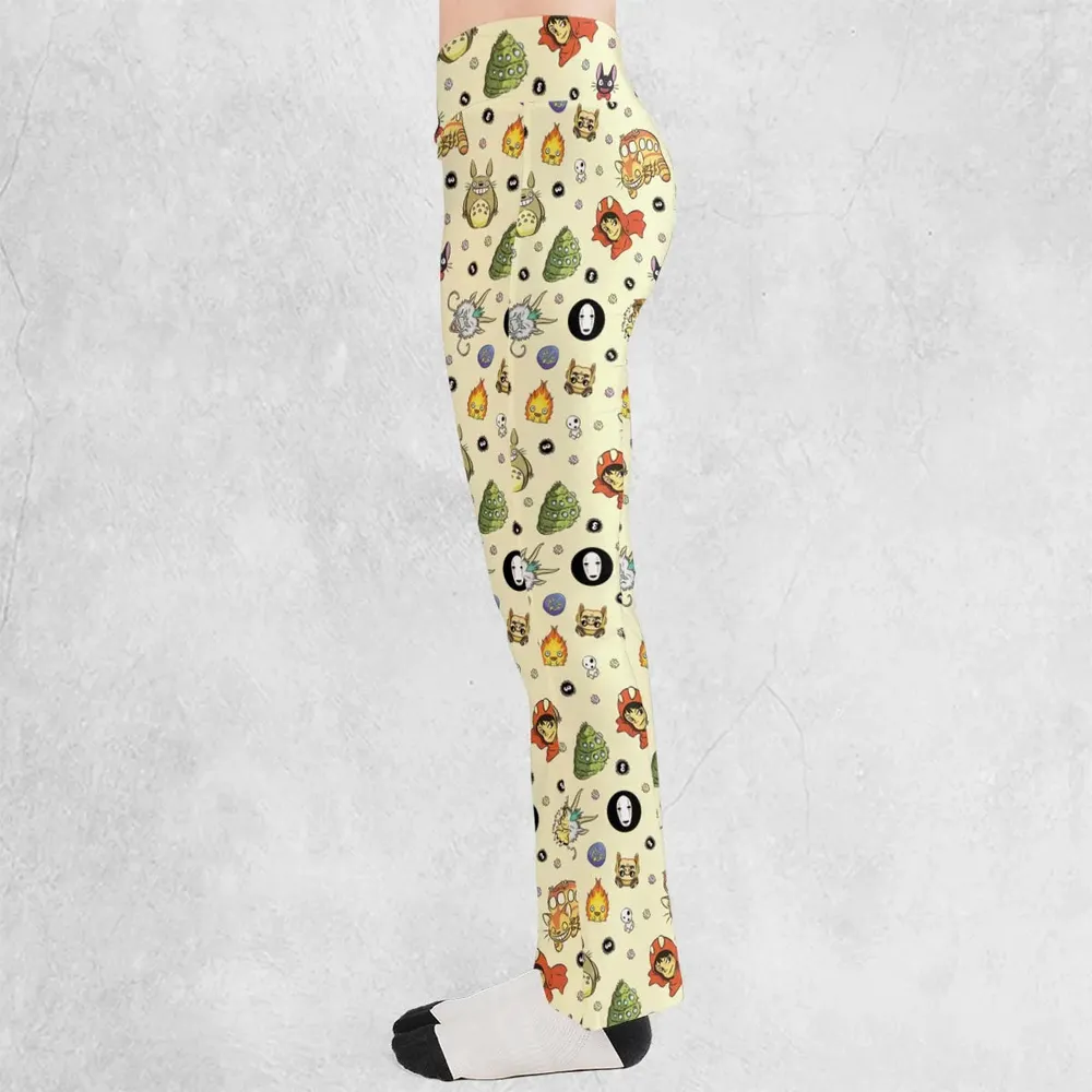 Ghiblipalooza Ghibli Themed Flare Leggings - 3