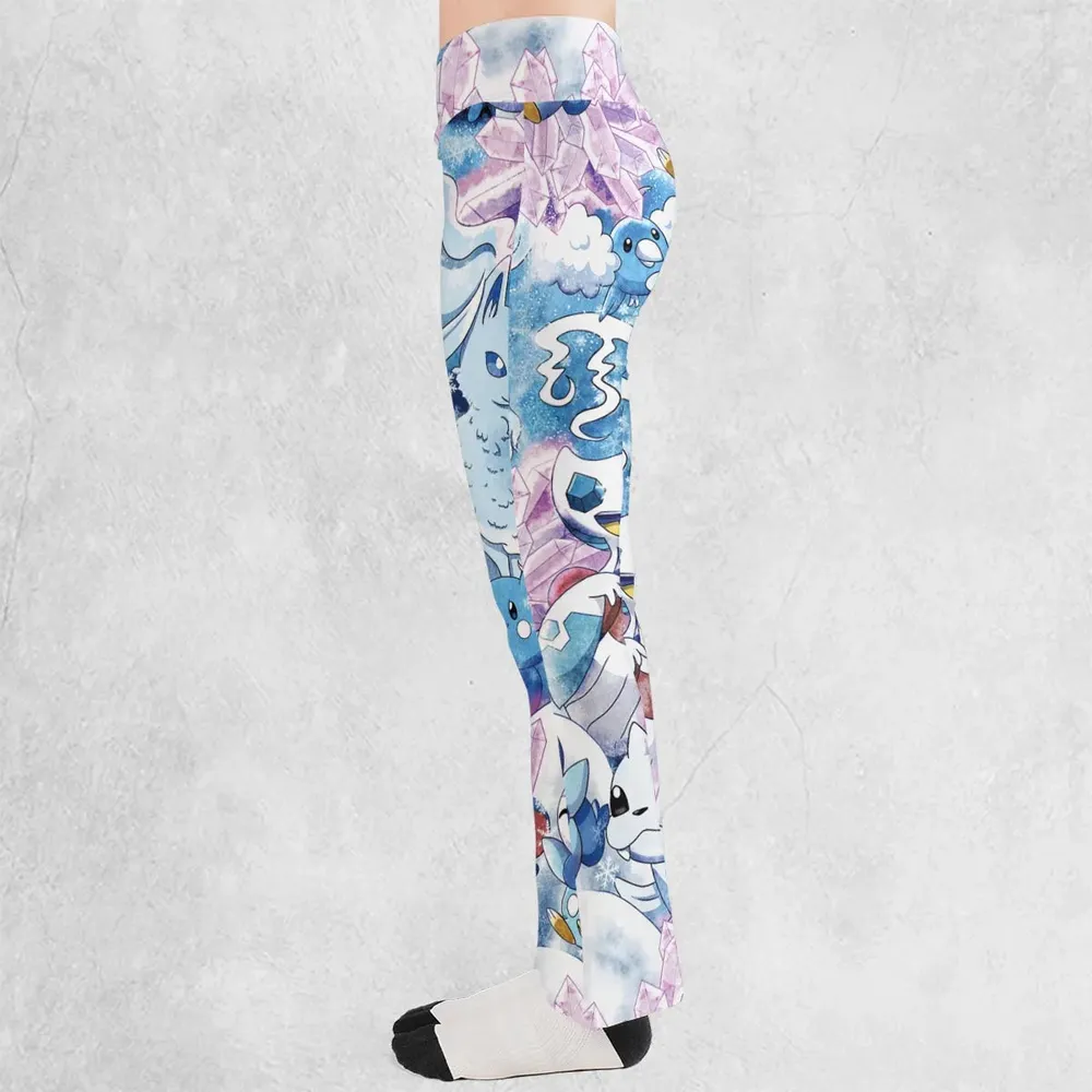 Winter Friends Pokemon Pattern Flare Leggings - 3