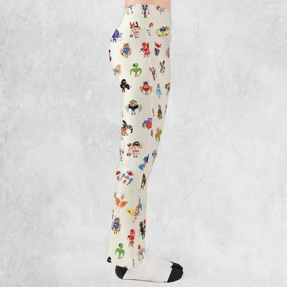 He-Man & Masters Of The Universe Characters Pattern Flare Leggings - 2