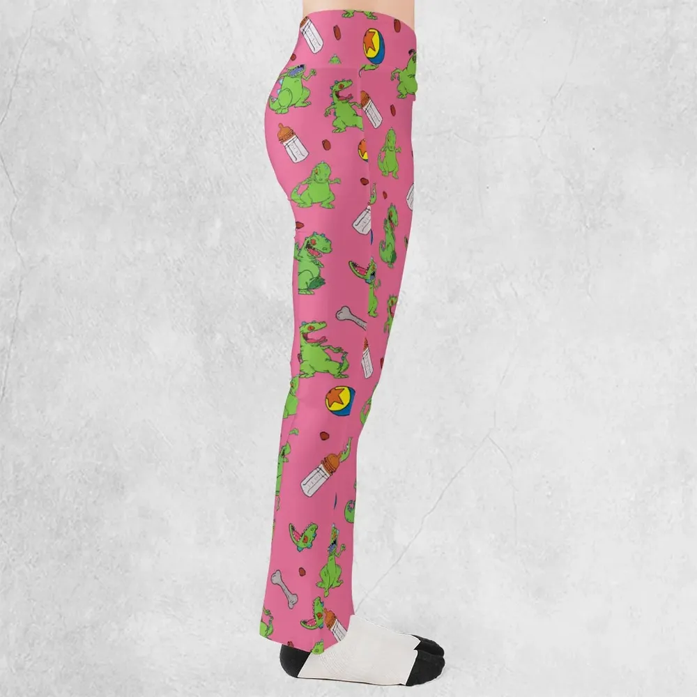 Rugrats Reptar Pattern Flare Leggings - 2