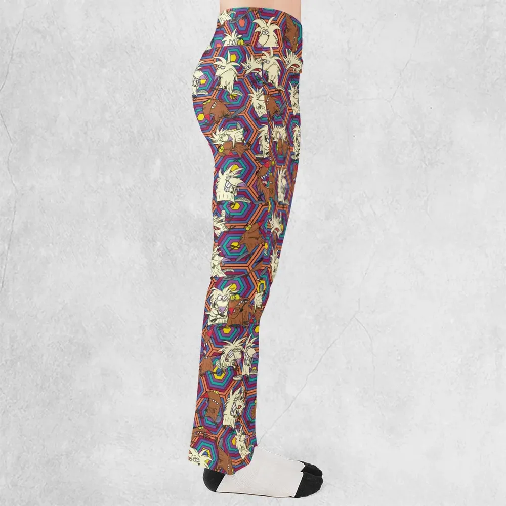The Angry Beavers Pattern Flare Leggings - 2
