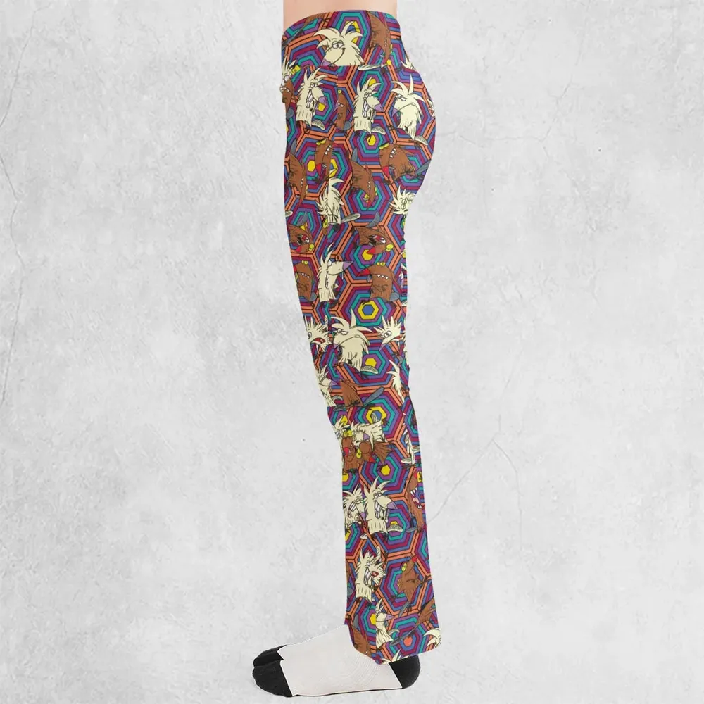 The Angry Beavers Pattern Flare Leggings - 3