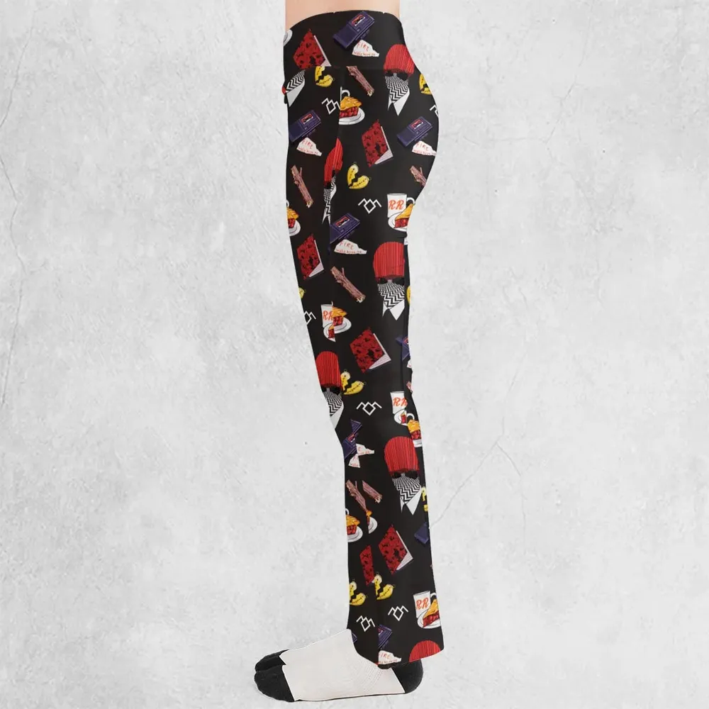 Twin Peaks Pattern Flare Leggings - 3