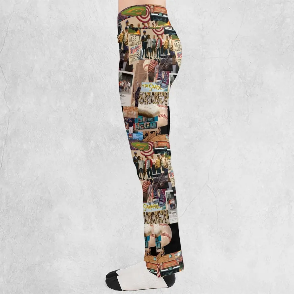 Memorable Baseball Movie Scenes Collage The Sandlot Flare Leggings - 3