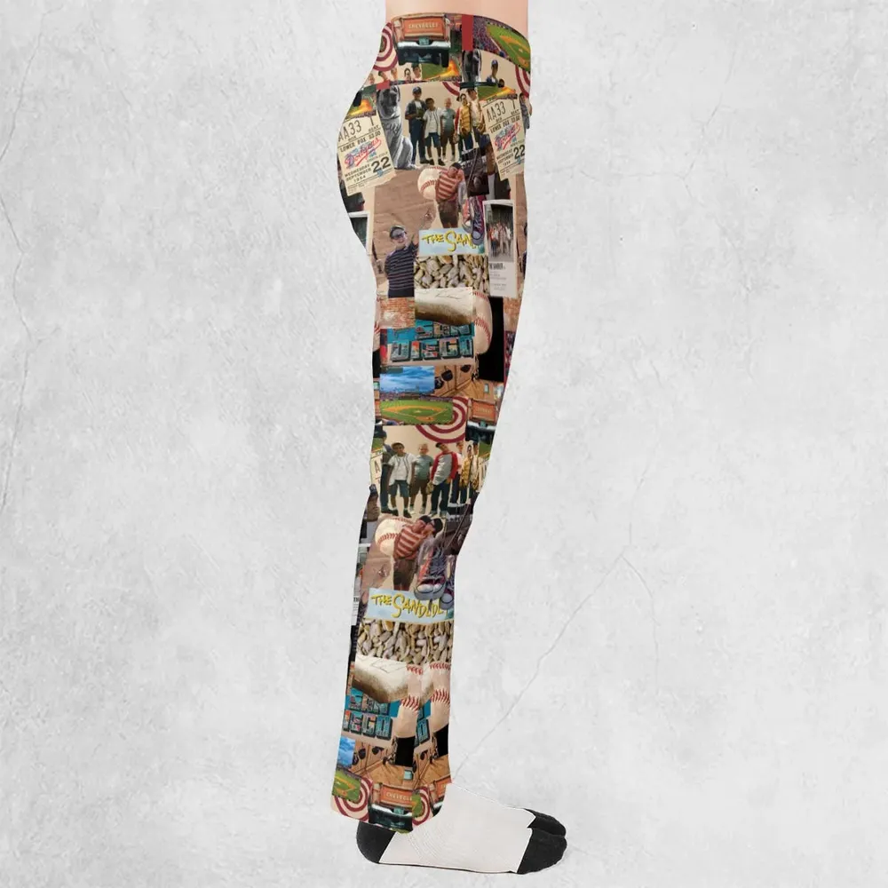 Memorable Baseball Movie Scenes Collage The Sandlot Flare Leggings - 2