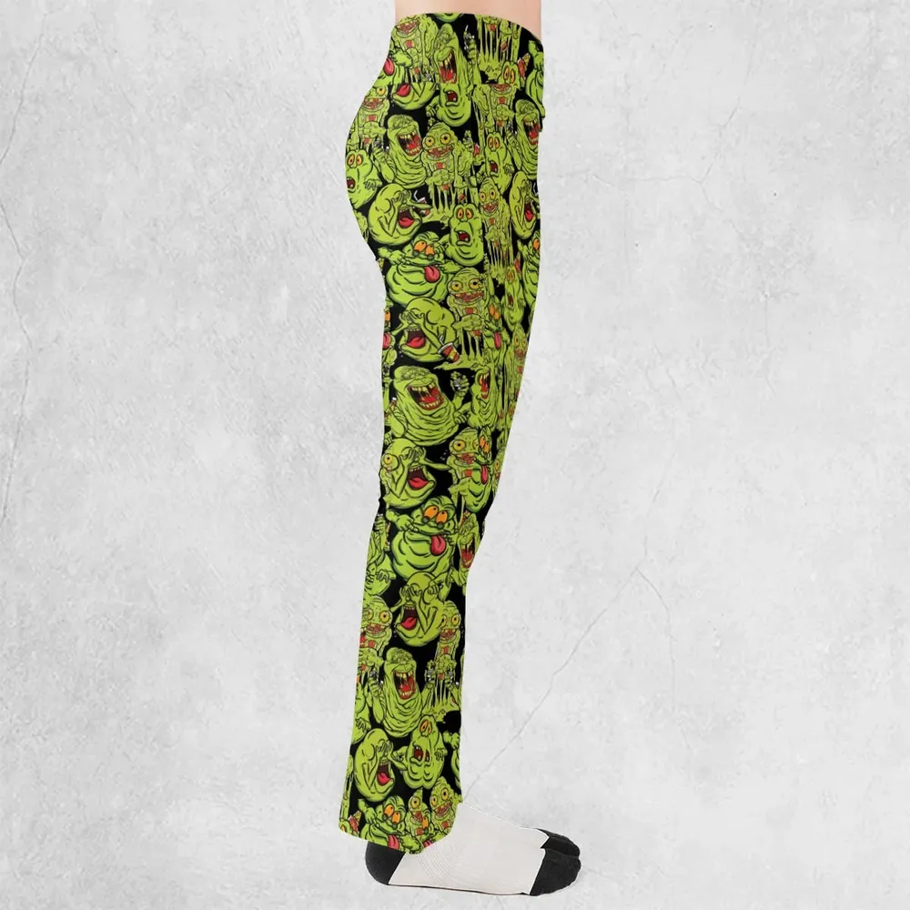 Funny Slimer Ghostbusters Flare Leggings - 2