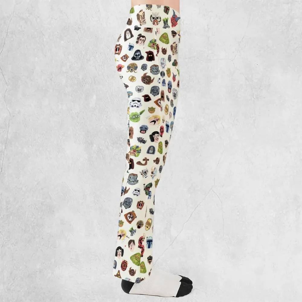 Star Wars Collage Pattern Flare Leggings - 2