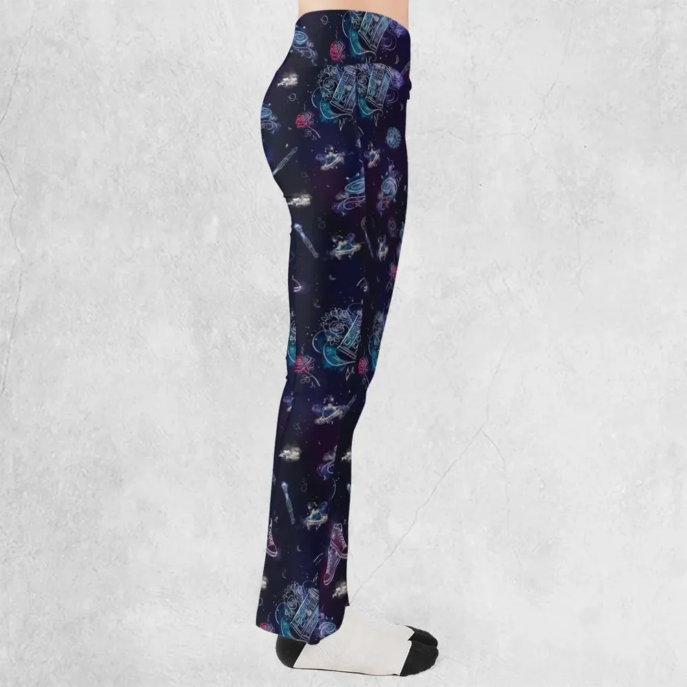 Tardis Doctor Who Seamless Flare Leggings - 2