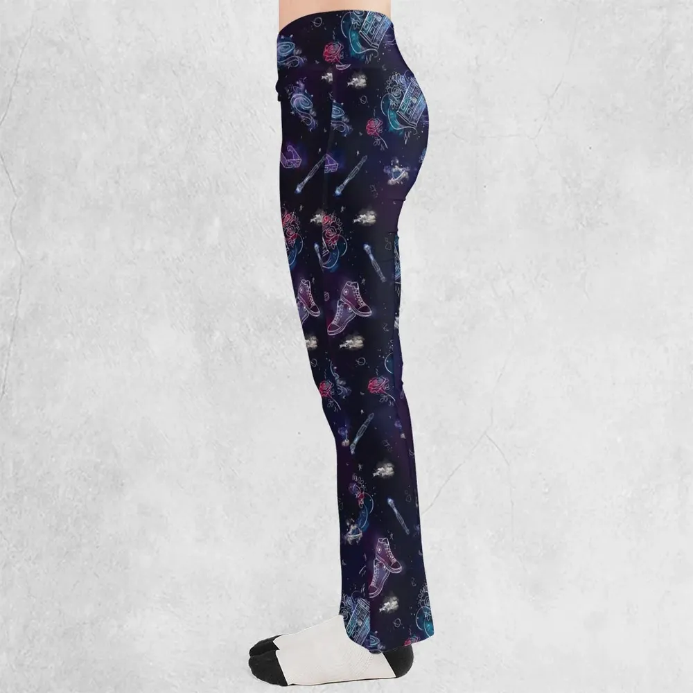 Tardis Doctor Who Seamless Flare Leggings - 3