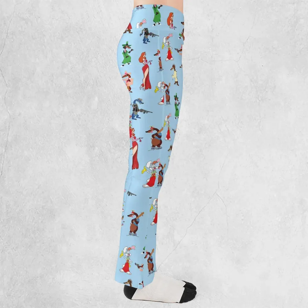 Roger Rabbit Jessica Rabbit The Weasels Who Framed Roger Rabbit Flare Leggings - 2