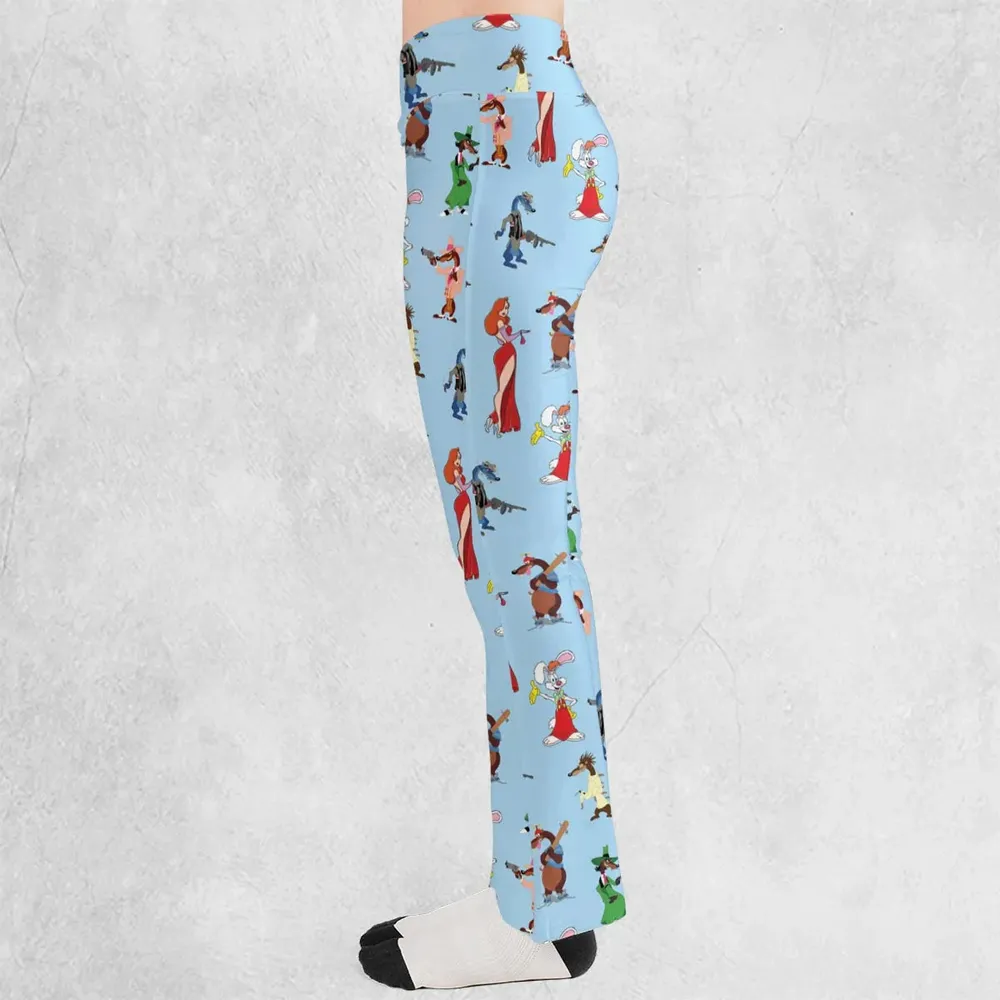 Roger Rabbit Jessica Rabbit The Weasels Who Framed Roger Rabbit Flare Leggings - 3