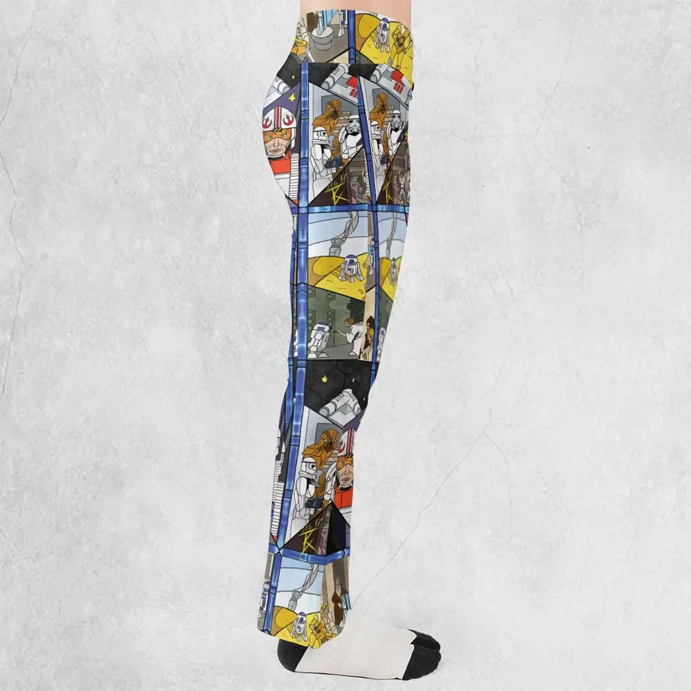Stained Glass Star Wars Flare Leggings - 2