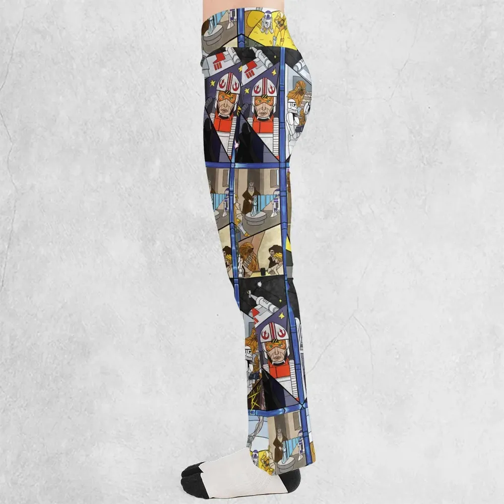 Stained Glass Star Wars Flare Leggings - 3