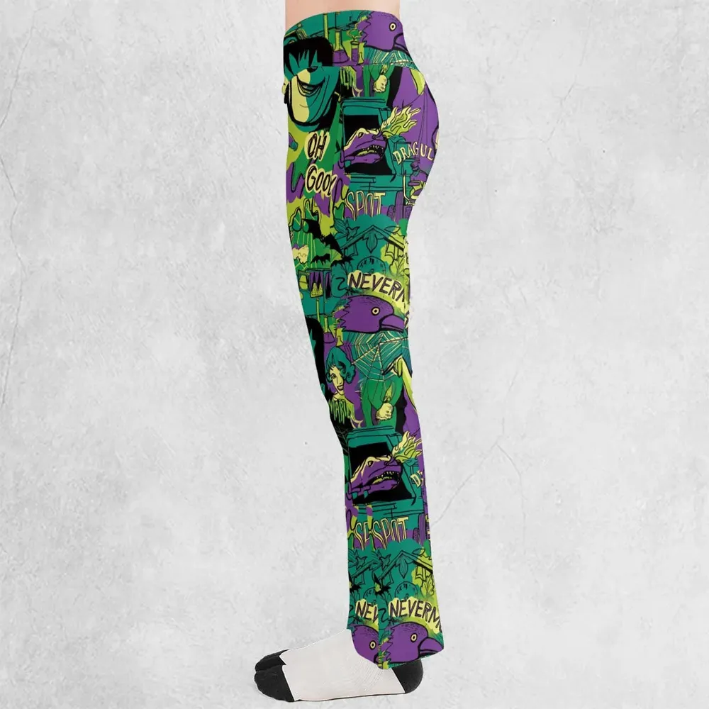 Oh Groovy Frankenstein Universal Horror Flare Leggings - 3