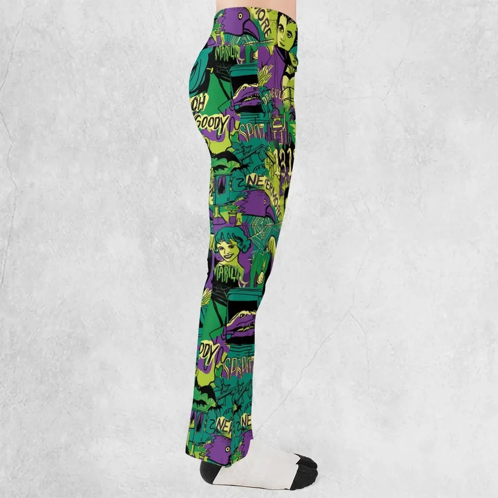 Oh Groovy Frankenstein Universal Horror Flare Leggings - 2