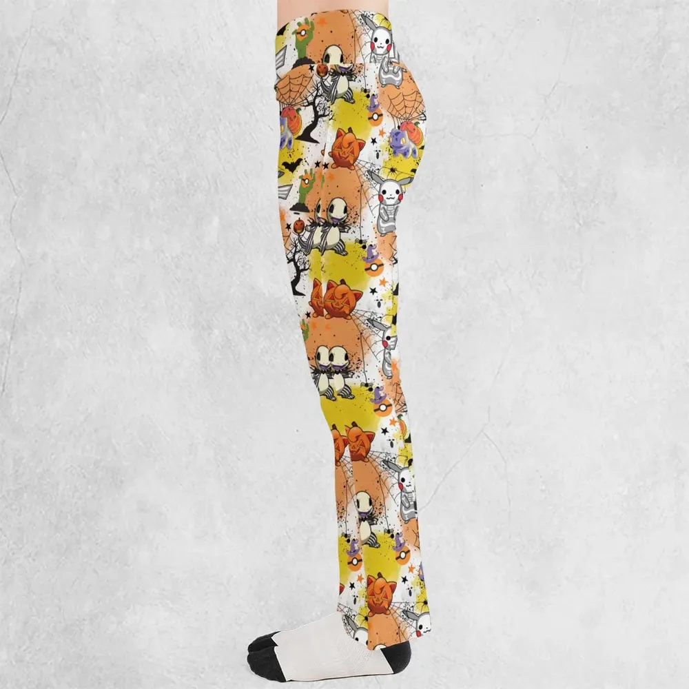 Spooky Costume Pikachu Charmander Jigglypuff Bulbasaur Pokemon Flare Leggings - 3