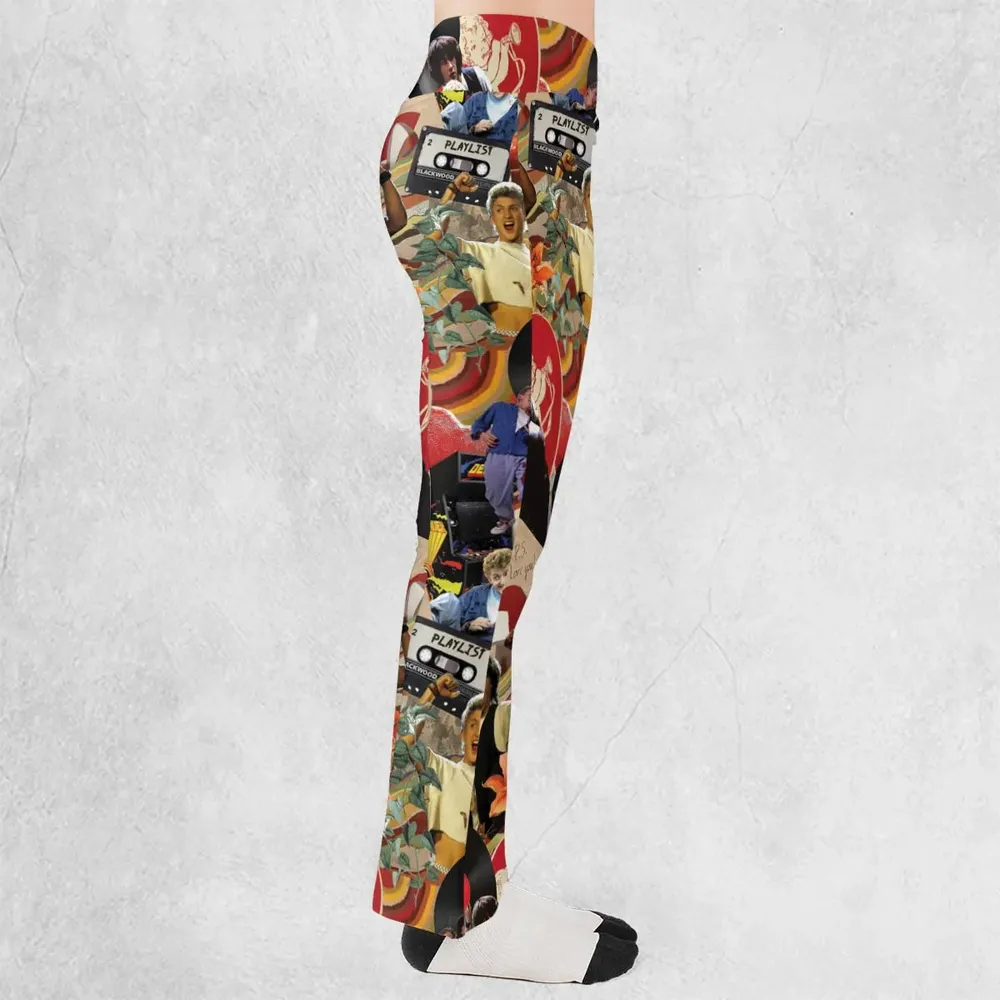 Vintage Collage Bill and Ted Flare Leggings - 2